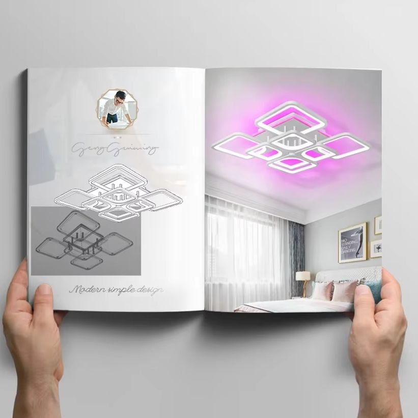 Moderne LED-Deckenleuchte, dimmbar, intelligente Acryl-Deckenbeleuchtung für Wohnzimmer, Schlafzimmer, Heimdekoration, Deckenleuchter