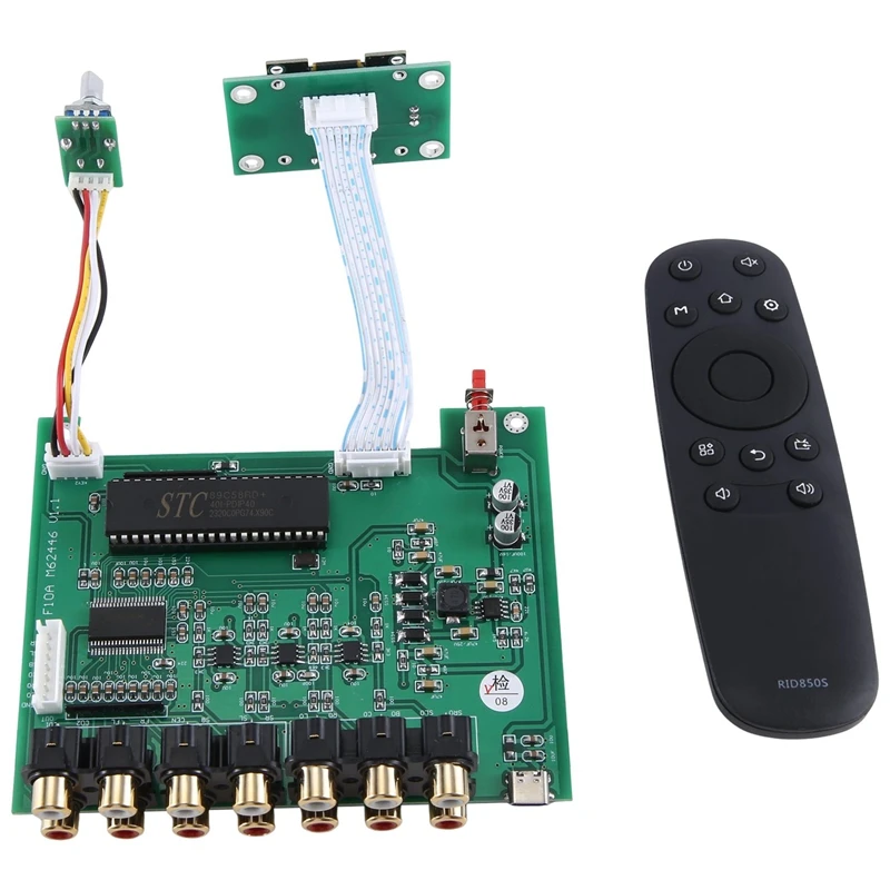 Delhifi-アンプ用のoledスクリーンリモコン,f11,m62446,プリアンプ5.1, 6チャンネル,完全に刻印された,dac,耐久性