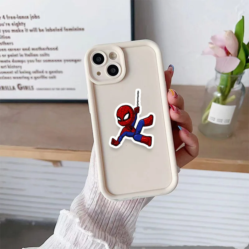 Spiderman Anime Adesivos para skate, filme legal, brinquedo clássico, geladeira, guitarra, laptop, motocicleta, viagem, 50pcs