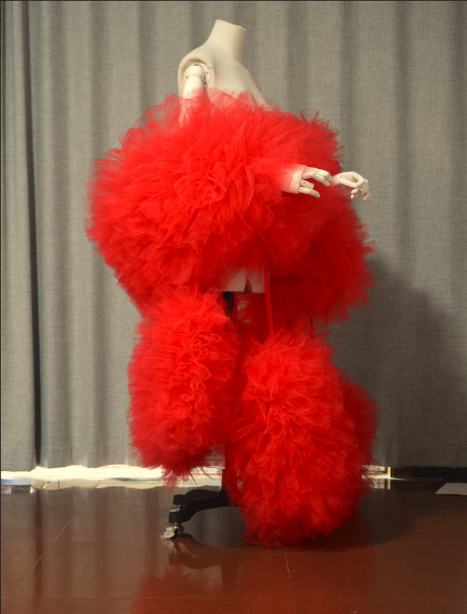 Reuze tule boa's Mode Podiumbal feest Club pluizige Ruffle boa's sjaal wraps tippet cappa opera cape bruiloft accessoire op maat