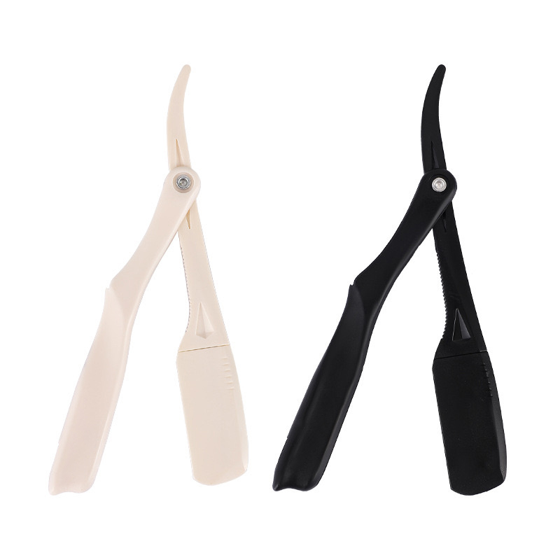 Professional Manual Shaver Straight Plastic Edge Sharp Barber Razor Folding Shaving Beard Cutter Wholesale