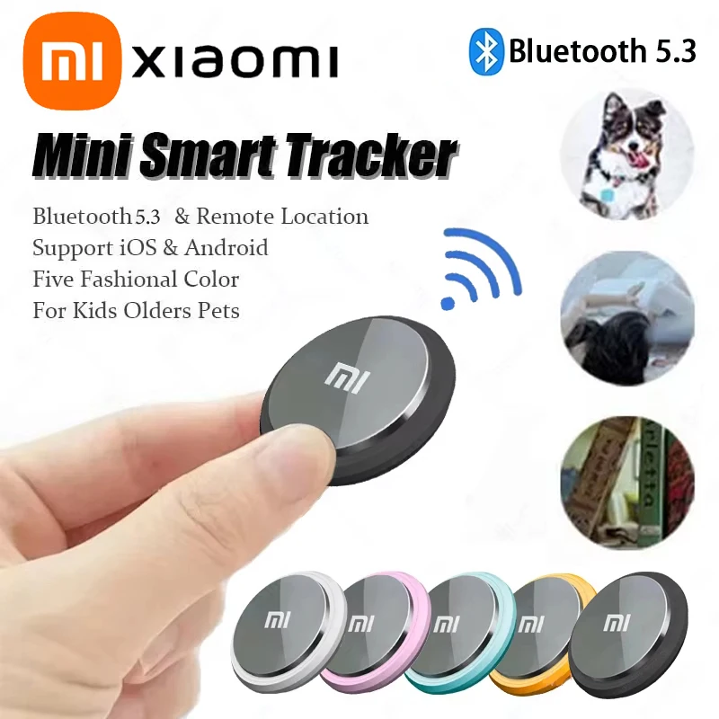 Xiaomi Mini Smart Anti-Lost Tracker Напоминание Bluetooth 5,3 GPS Устройство Air Tag Finder Локатор слежения для домашних животных Детская сумка Кошелек