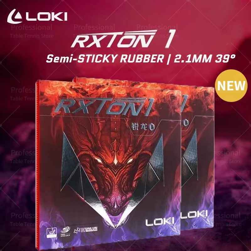 Original loki rxton 1 tênis de mesa borracha RXTON-1 allround rotação controle ping pong esponja borracha de ping pong com elástico poderoso