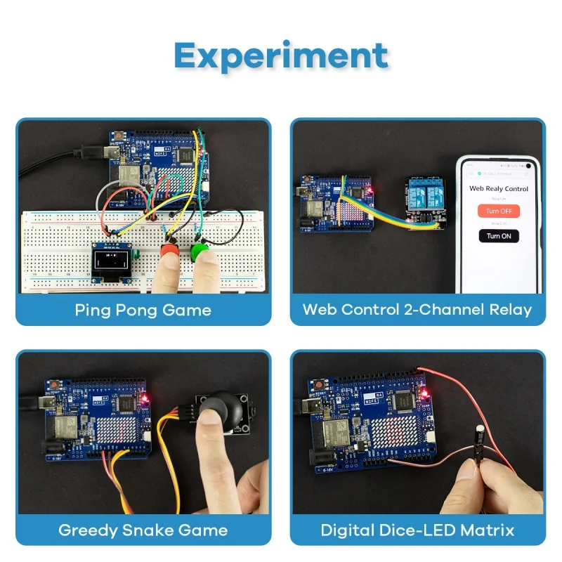2024 neues Arduino-Entwicklungskit, kompatibel mit R4 mit WiFi-Einbau-Entwicklungskit für Anfänger