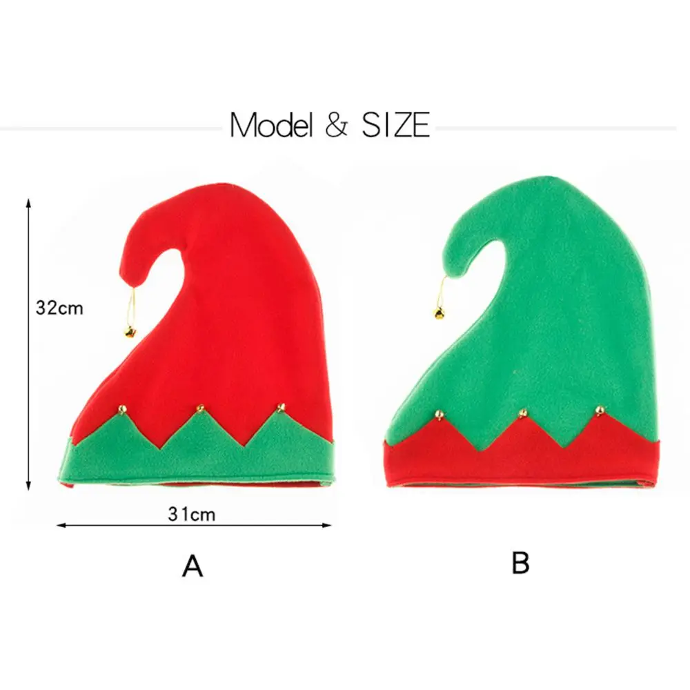 น่ารัก Snowman Plush Ball Clown หมวกสีแดงสีเขียว Patchwork Elk กํามะหยี่หมวกโลหะ Bell หมวกฤดูหนาวเกาหลีผู้หญิงหมวกคริสต์มาส