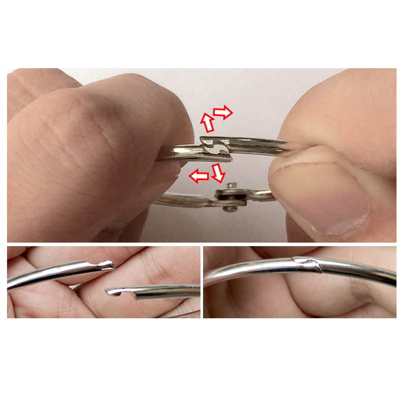 100 個金属リングバインダー DIY アルバムサークルルーズリーフブックフープオープニングオフィス製本用品フォトアルバム 15/20/25/30/35/43 ミリメートル