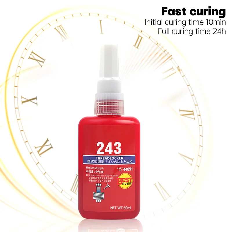 50ml Threadlocker Quick Drying Screw Locking Agent 242 243 272 Thread Lock Fluid Strong Anti-slip Thread Fastening Adhesive