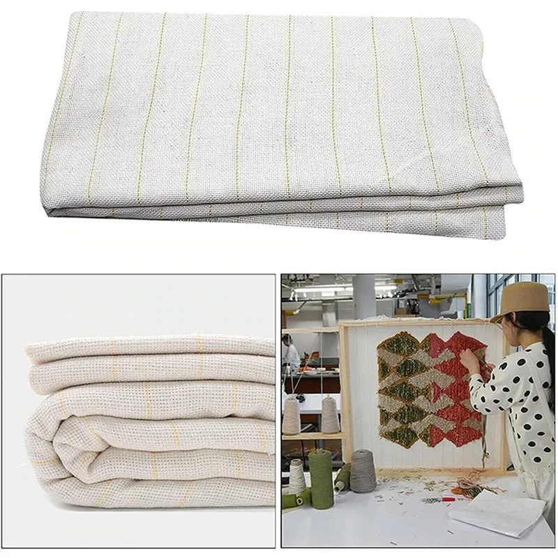 2,1 m x 3 m Mönchstuch, Tufting-Tuch, markierte Linien, gewebt, für die Herstellung von Kleidungsstücken, DIY-Mönchstuch, Teppich, Wandteppich, Teppichherstellung, Handarbeiten