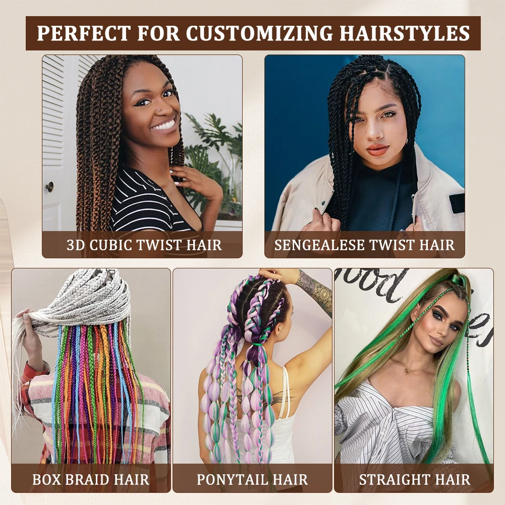 Clearance_Synthetic Dreadlock Extensions 10 Wurzel/Packung Hippie Single Ended Dreads Ombre Loc Extensions 24 Zoll Reggae Style Croch