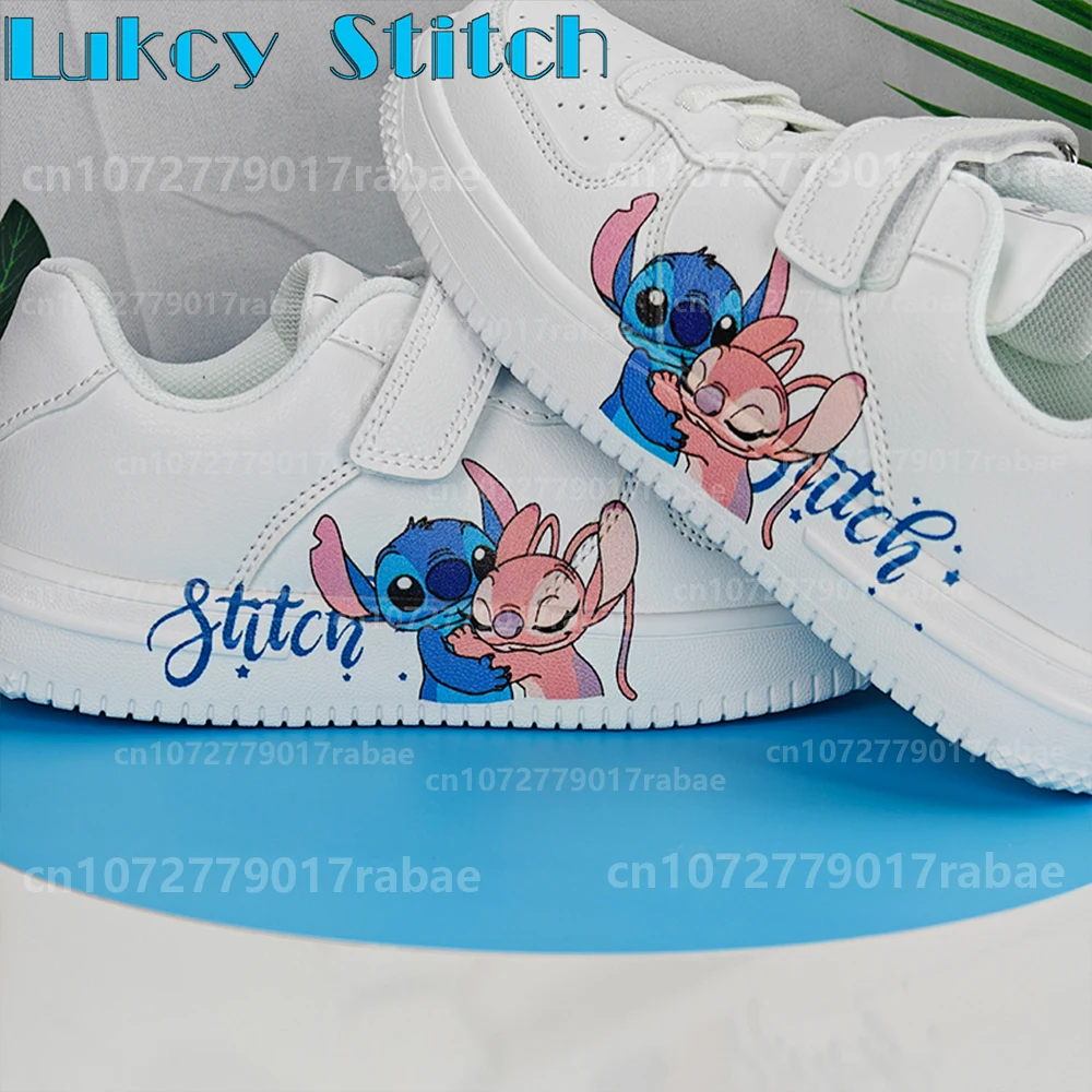 Stitch รองเท้าเด็กรองเท้าเด็กรองเท้าผ้าใบลําลองนักเรียนชายแฟชั่น 8 และ 9 ปีรองเท้าเด็กผู้หญิงคริสต์มาสของขวัญ
