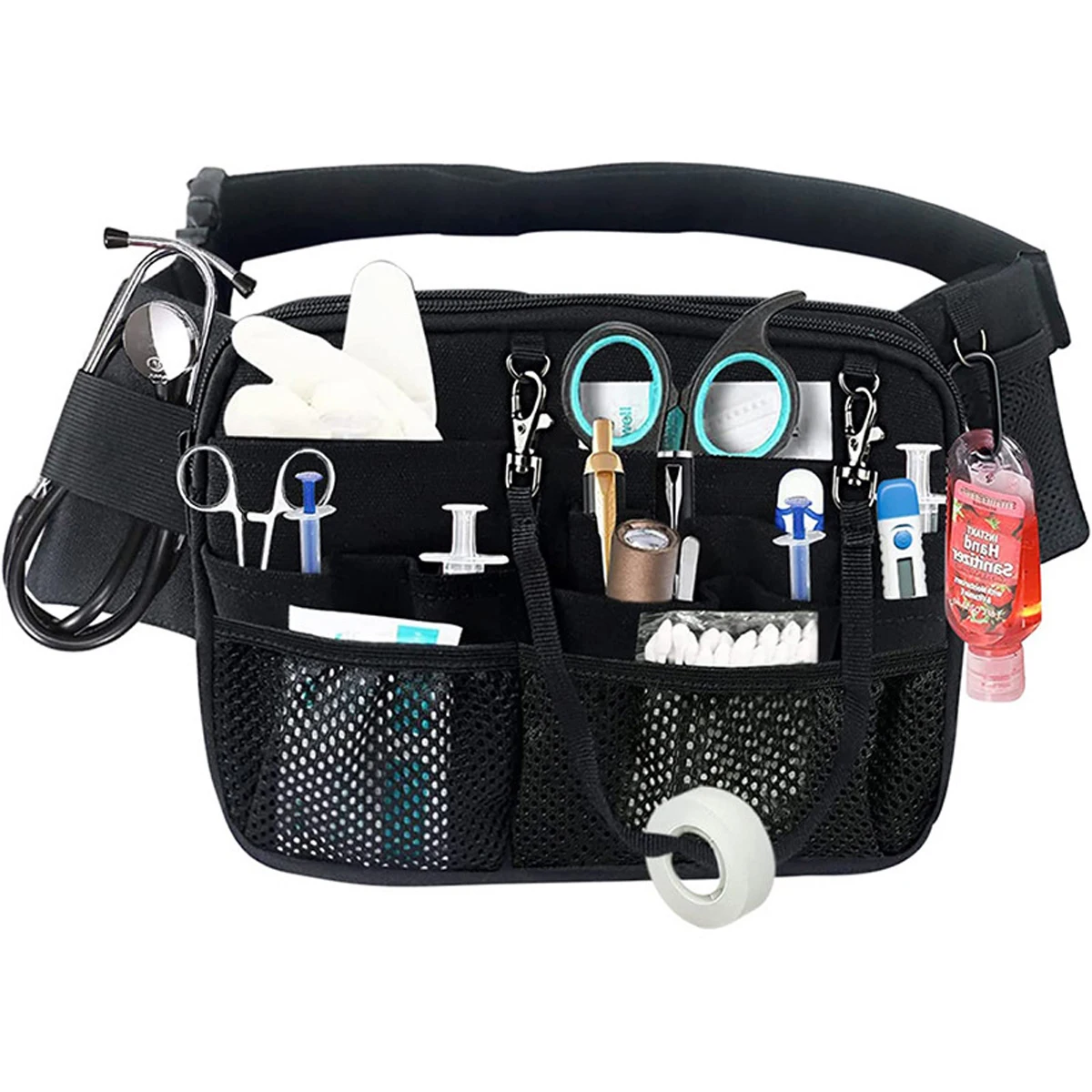 Verpleegster Heuptasje Multi Pocket Taille Organizer Riem met verstelbare tailleband Verpleegkundige heuptasje Organizer Pouch Draagbaar