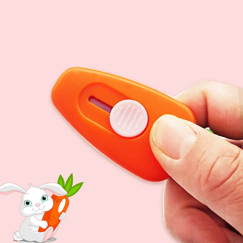 Lytwtw's Kawaii Mini Pocket Carrot INS Allzweckmesser Box Messer Papierschneider Handwerk Verpackung Briefpapier
