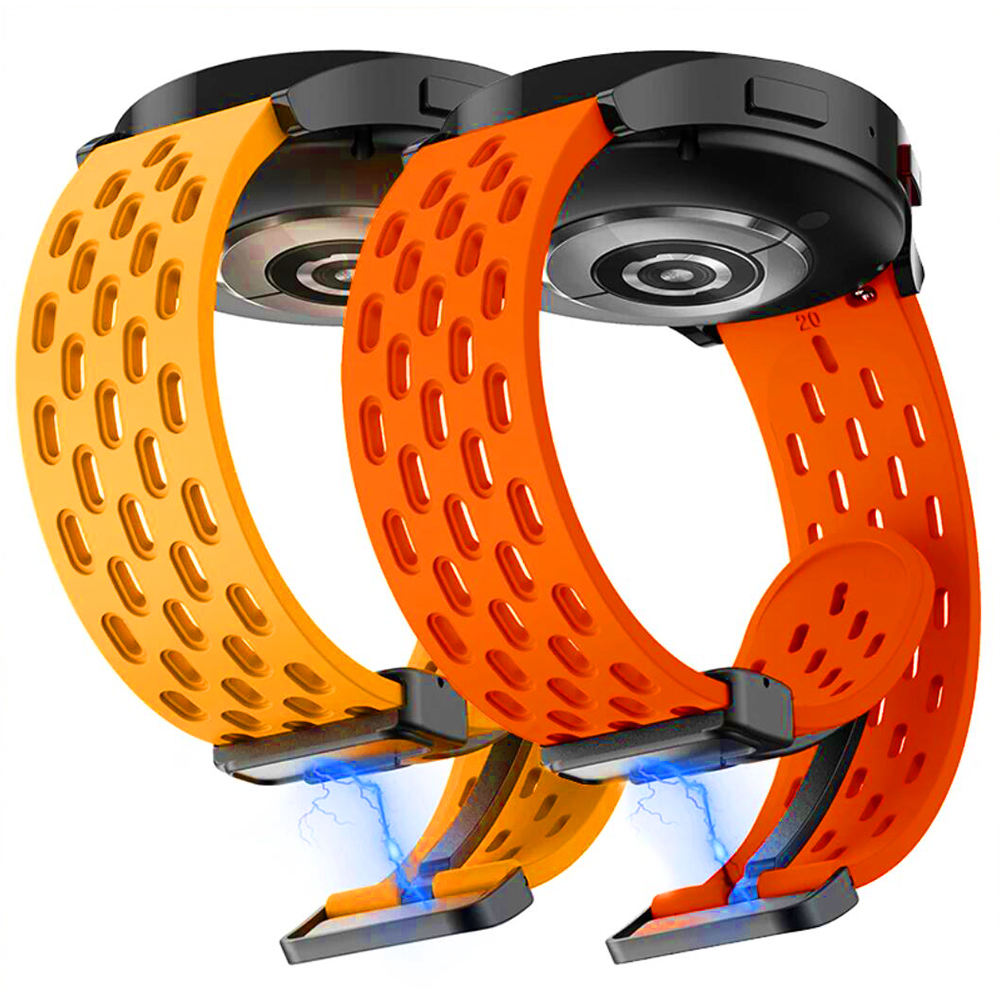 22mm/20mm Silicone Strap For Samsung Galaxy Watch 4/5/6 40mm 44mm Bracelet For HUAWEI GT2 GT3 Pro Magnetic Buckle Watchband