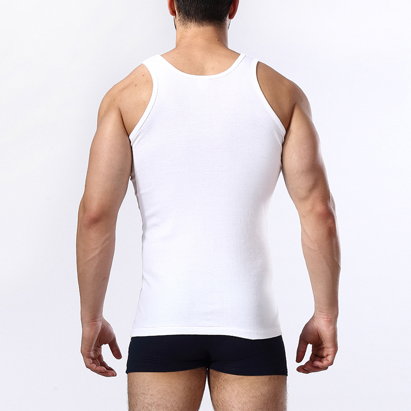 Giacca da allenamento fitness in puro cotone da uomo da 3/1 pezzo T-shirt senza maniche attillata in tinta unita quattro stagioni per adolescenti Scherzo casual