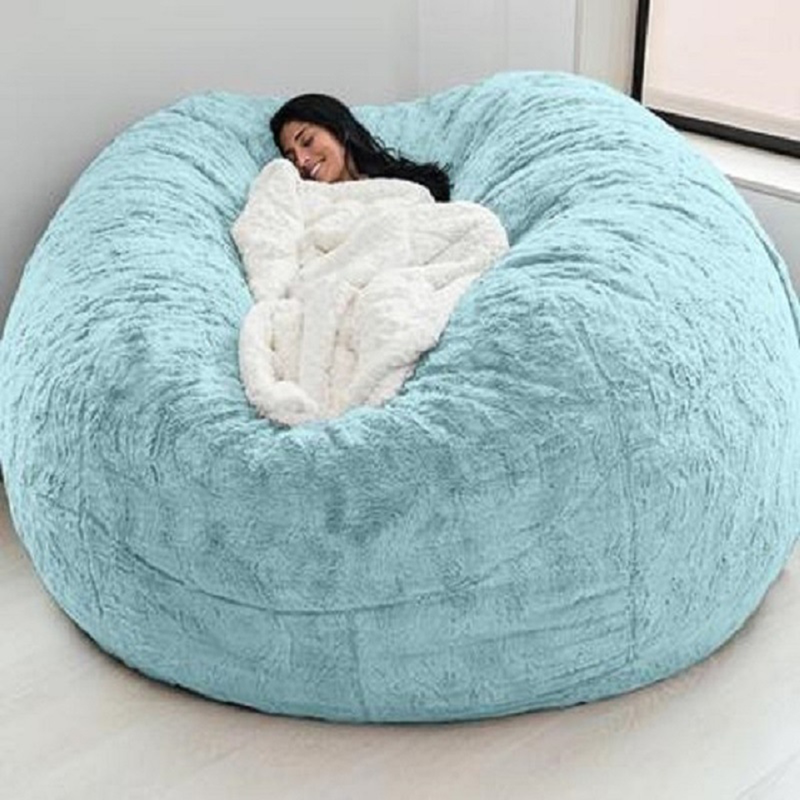 Não recheado cinza saco de feijão cadeira gigante beanbag pufe sofá cama puff futon assento do quarto tatami relaxar lounge móveis apenas saco caso