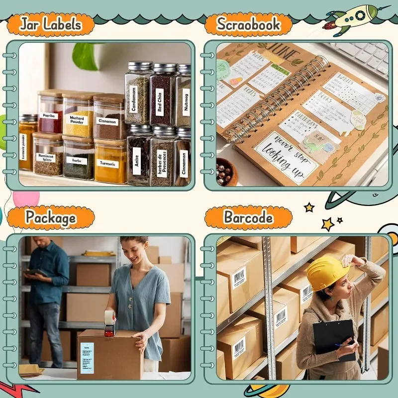 Papel adhesivo para Mini impresora, rollos de papel térmico para T02/M02 y Mini impresora, papel autoadhesivo de Color liso 25X57mm Paperang
