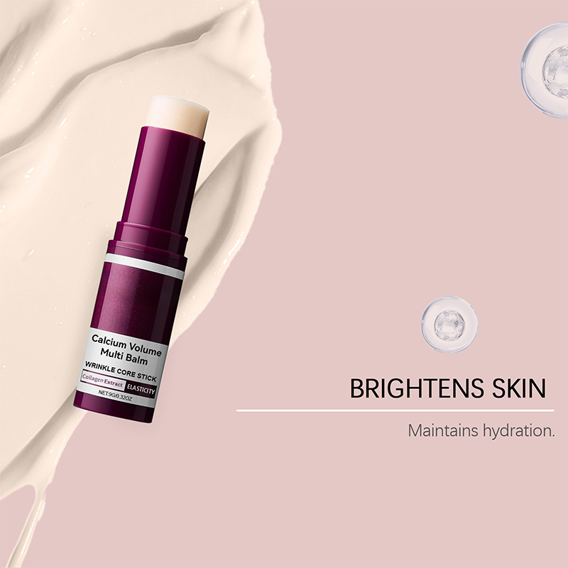 Bálsamo múltiple con volumen de calcio, barra coreana para el cuidado de la piel, crema facial y para ojos, colágeno, hidratación profunda, antiarrugas, adecuado para premaquillaje