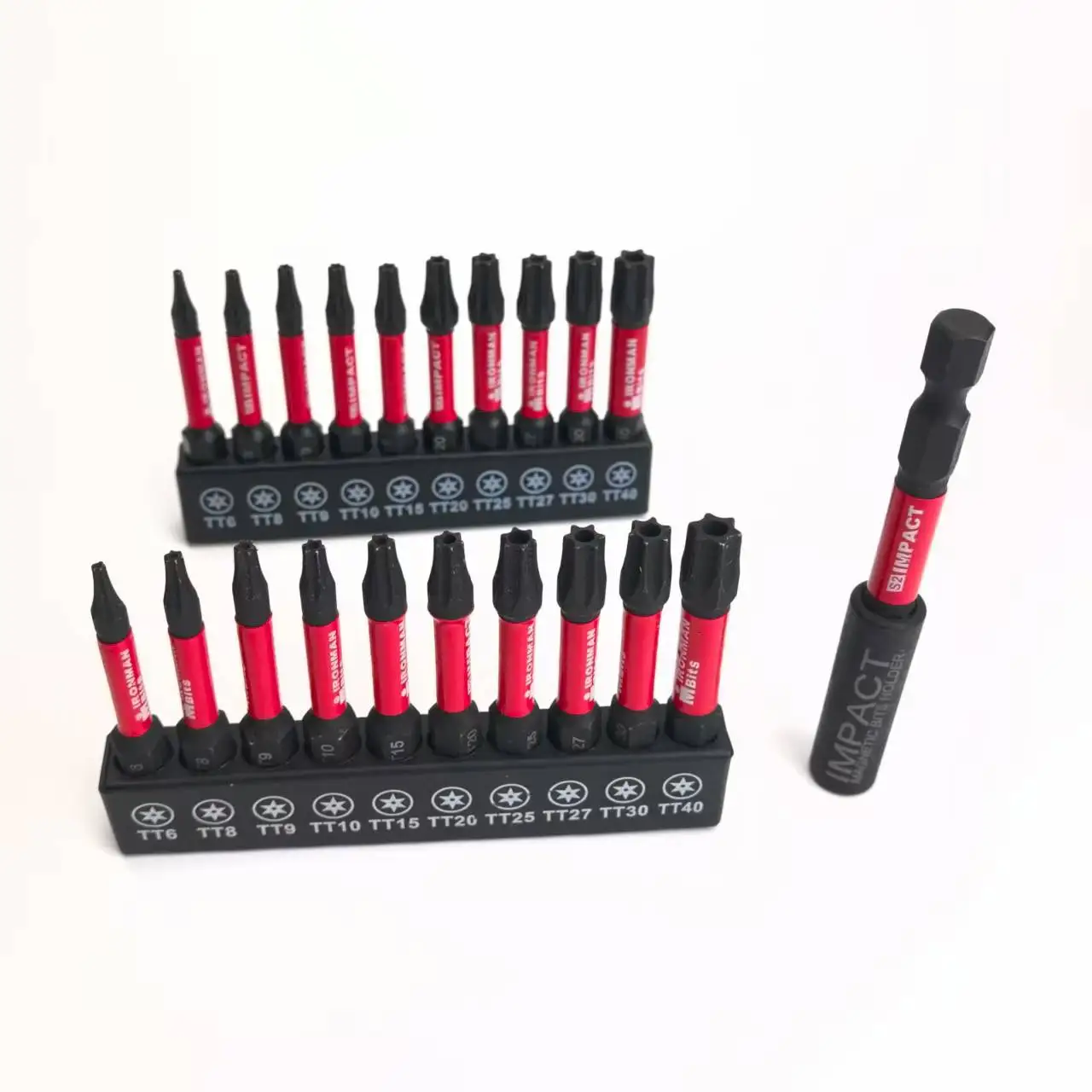Set di punte per cacciavite Torx T7-T40 da 2 pollici, punta a stella in acciaio legato S2 magnetico resistente agli impatto con base