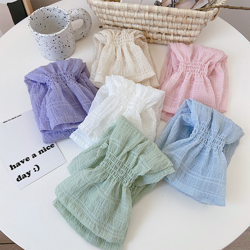 Verão nova pérola gelo mangas finas para mulheres meninas dirigindo protetor solar de manga comprida aquecedores de braço ao ar livre cor sólida mangas de equitação