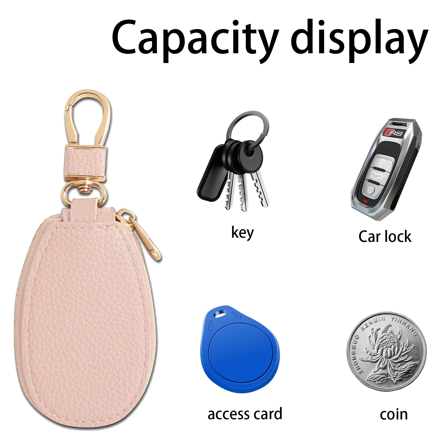 Mini portachiavi per auto, universale per uomini e donne, custodia portachiavi creativa e alla moda, ornamento da appendere semplice ed elegante
