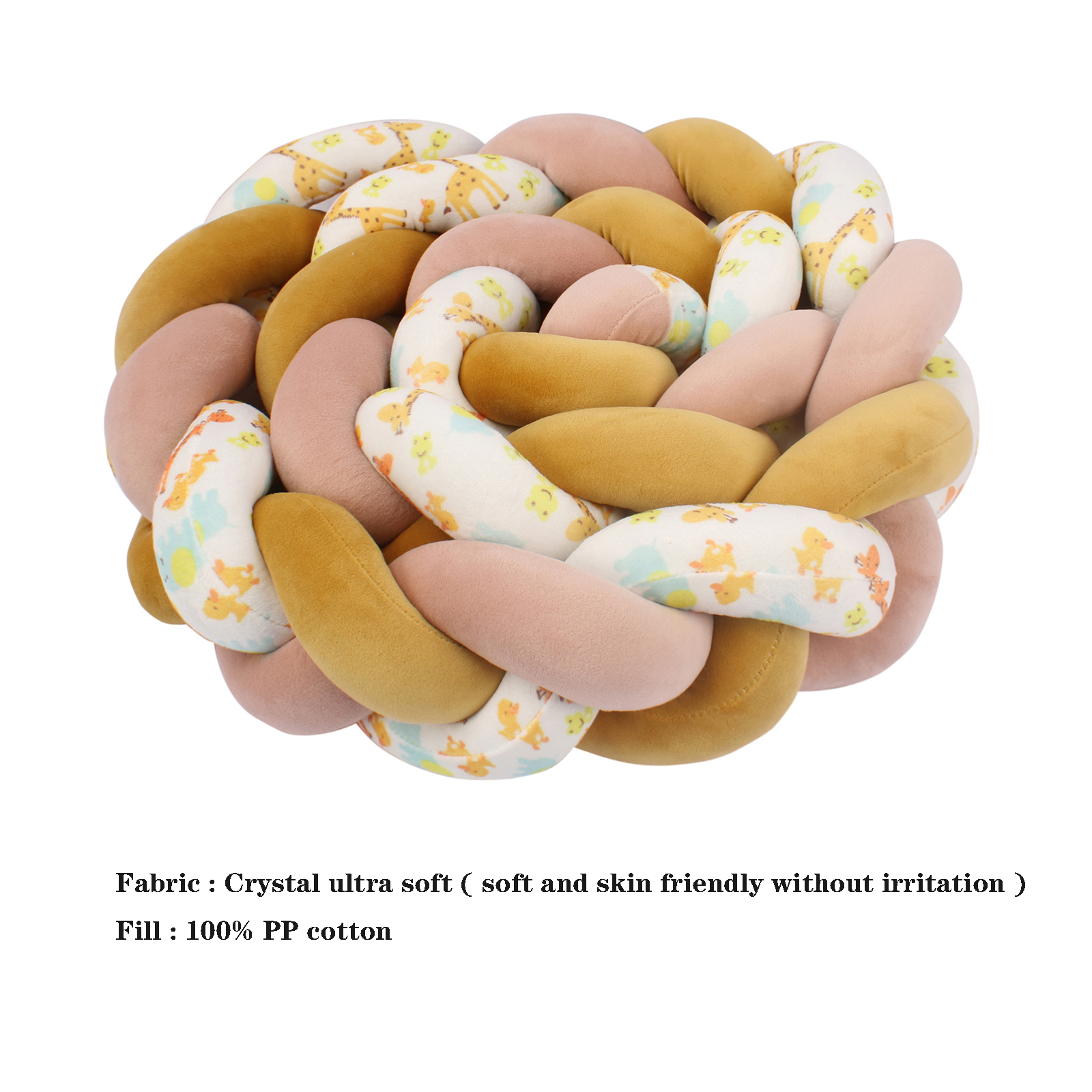 Parachoques para cama de bebé trenzado de 2M, Protector de cuna infantil, almohada de felpa, cojín, decoración anticolisión para habitación, novedad