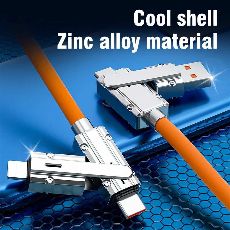 120 W 2 in 2 Multifunktions-Handy-Datenkabel PD Schnellladekabel Ladegerät für Samsung Huawei Xiaomi iPhone