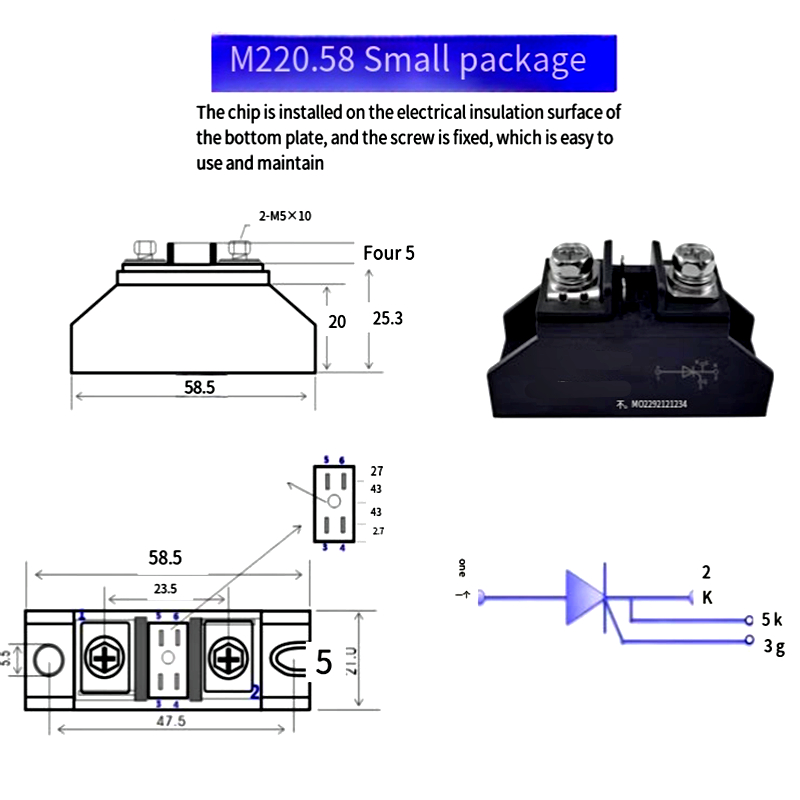 シングルサイリスタモジュールmt100a,mt55a.58シリーズ,10a25a40a50a55a,90a70a100a,1000v,1600v,mt100a,小型パッケージ