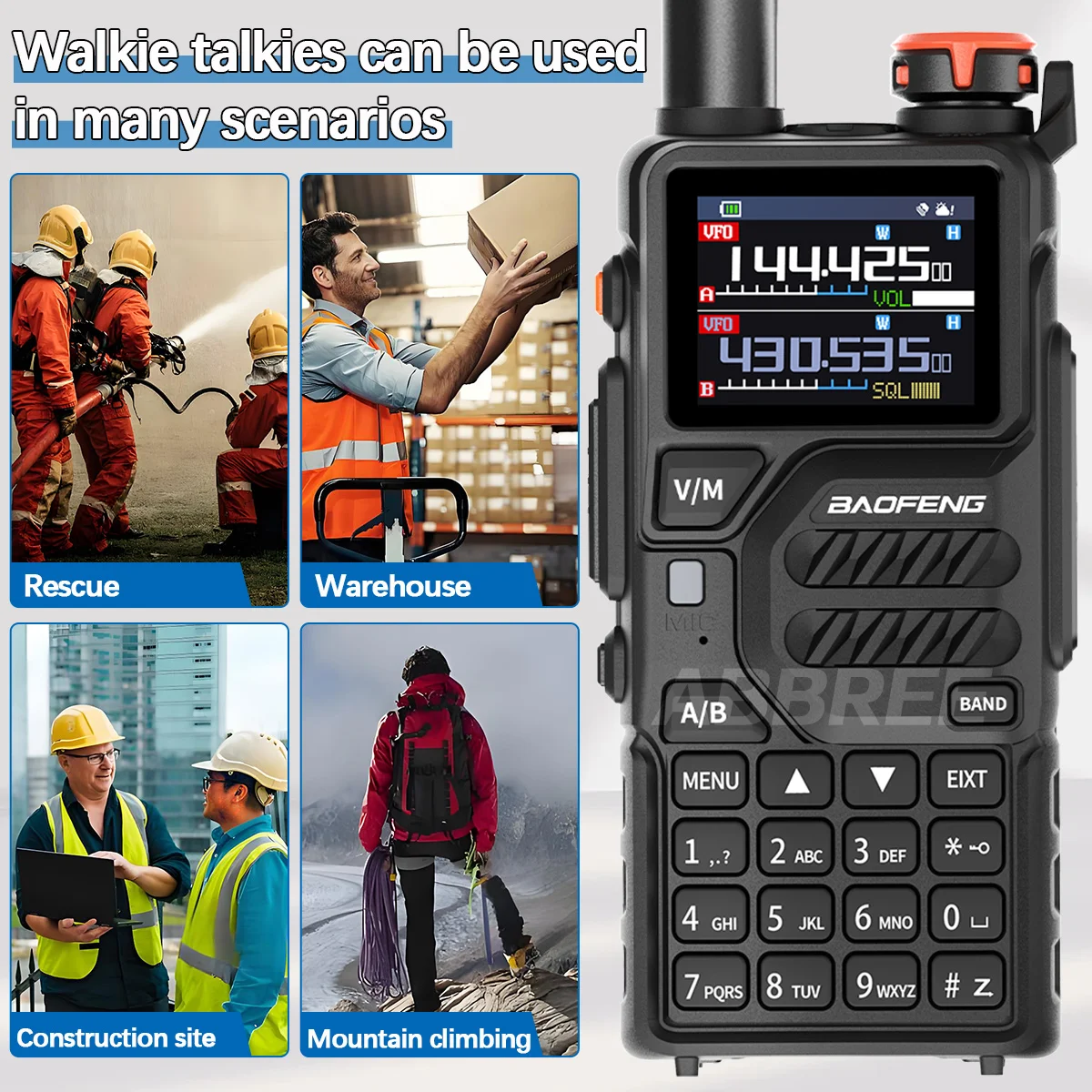 Baofeng UV-K5 PRO GPS Walkie Talkie Drahtlose Kopierfrequenz Multiband AM DTMF Typ-C AM FM Long Range NOAA Zweiweg-Amateurfunk