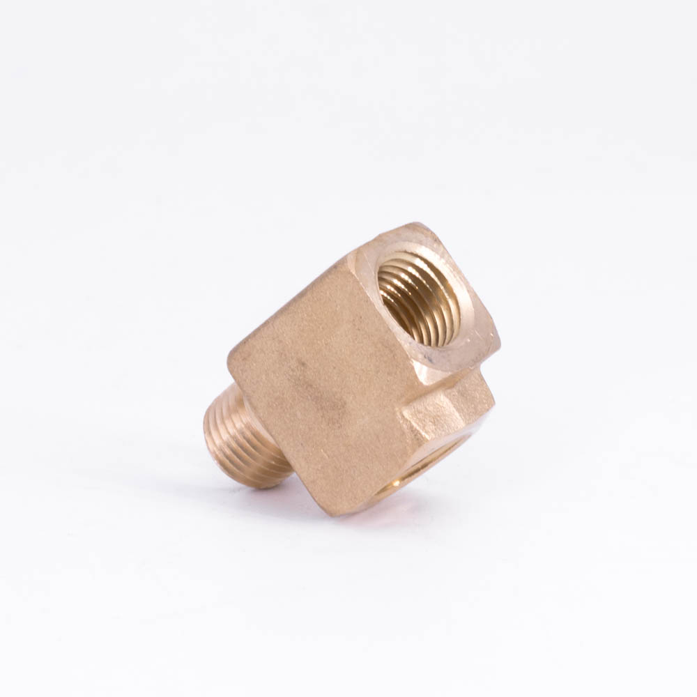 1/8 "1/4" 3/8 "1/2" npt fêmea macho t 3 maneiras bloco divisor de bronze encaixe de tubulação conector acoplador água gás combustível