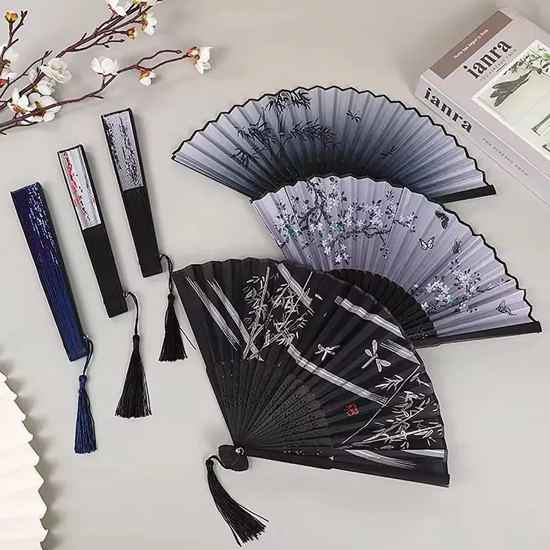 Handvouwventilator Bamboe Zijde Chinese Fan Vrouwen Afdrukken Fan Zomer Vrouwelijke Dans Vouwventilator Party Gift Handventilatoren Voor Vrouwen Cool