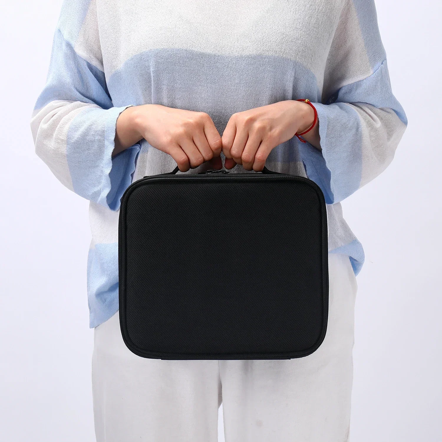 Make-up-Tasche, Zugetui, Make-up-Kosmetiktasche, Organizer, tragbare Künstler-Aufbewahrungstasche mit verstellbaren Trennwänden