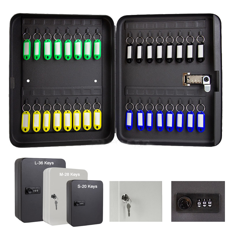 รหัสผ่าน Multi Key ล็อคกล่องคีย์ปลอดภัยกล่องล็อคอะไหล่กุญแจรถ Organizer กล่องสําหรับ Home Office โรงงาน Store ใช้