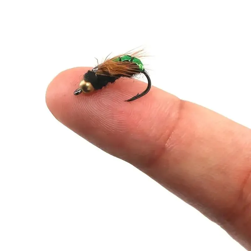 5/10pcs แมลงประดิษฐ์เหยื่อตกปลา,Fast Sinking ทองเหลืองหัวลูกปัด Scud Fly หนอนปลาเทราท์เหยื่อตกปลา