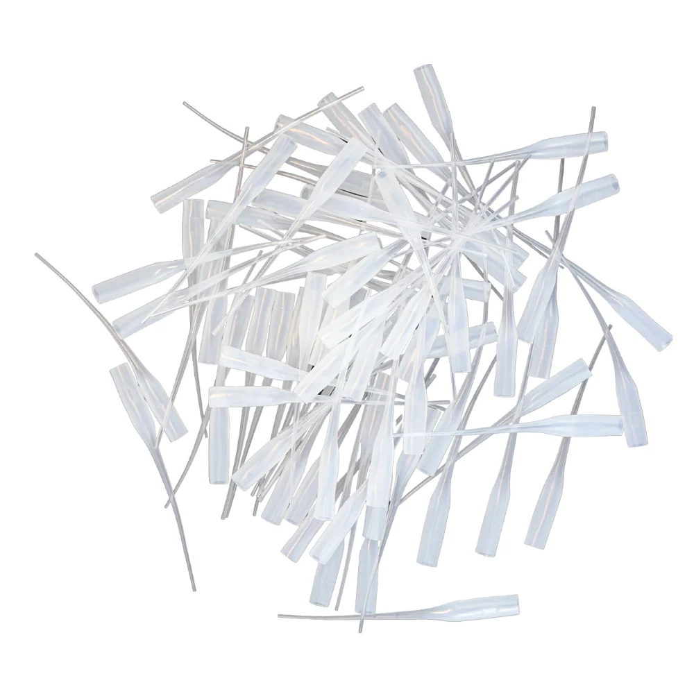 100pcs 502 เครื่องมือเข็ม Instant Super กาววางหลอดหัวฉีดกาวขวดหมวก Catheter Dropper