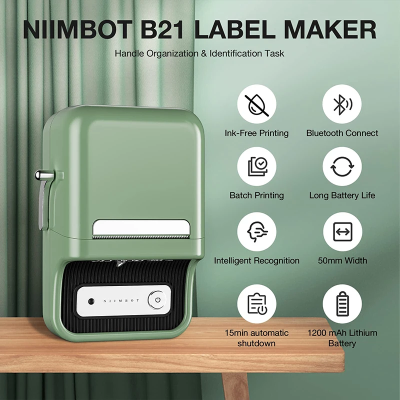 Niimbot B21 Mini imprimante d'étiquettes thermiques Portable Mini imprimantes d'autocollants adhésifs pour le bureau à domicile pour téléphone Portable nouveau