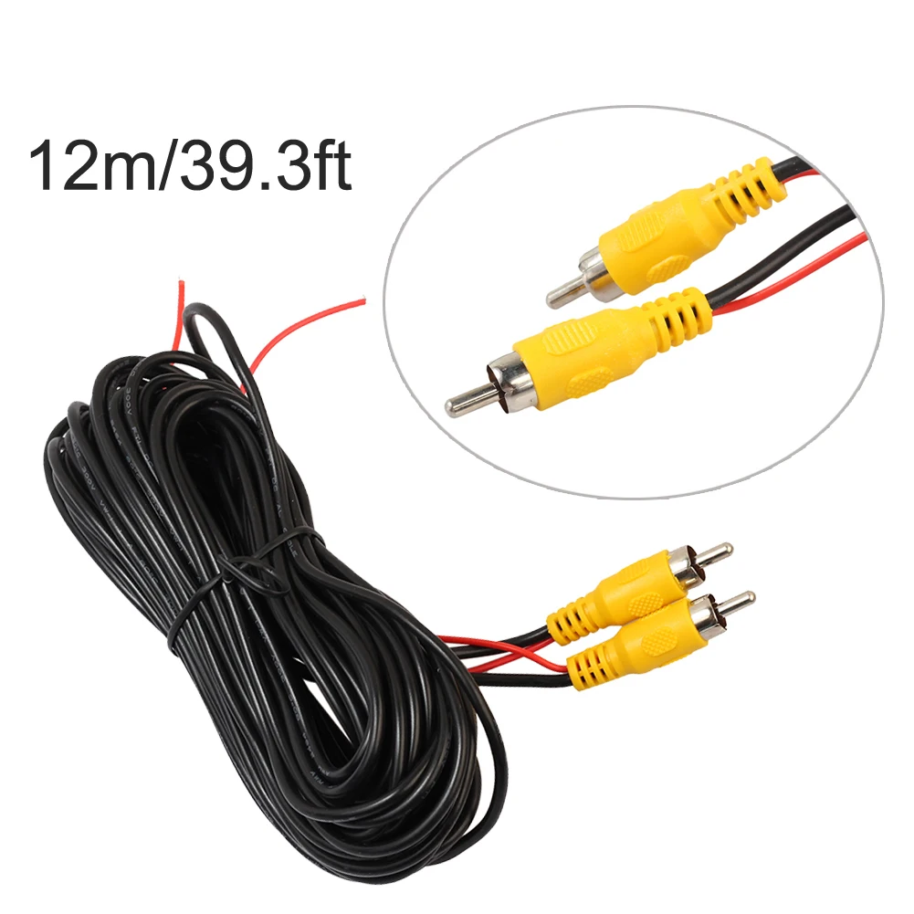 Universal 10/12/15M Video Cable For Car Rear View Camera RCA Meters Wire For Connect Reverse Camera With Car Multimedia Monitor