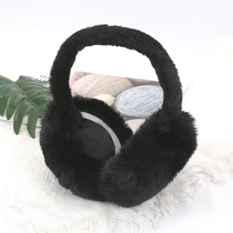 Nuevo Otoño Invierno orejeras suaves mujeres hombres oreja mantener caliente felpa Color sólido ajustable plegable protección para los oídos orejeras