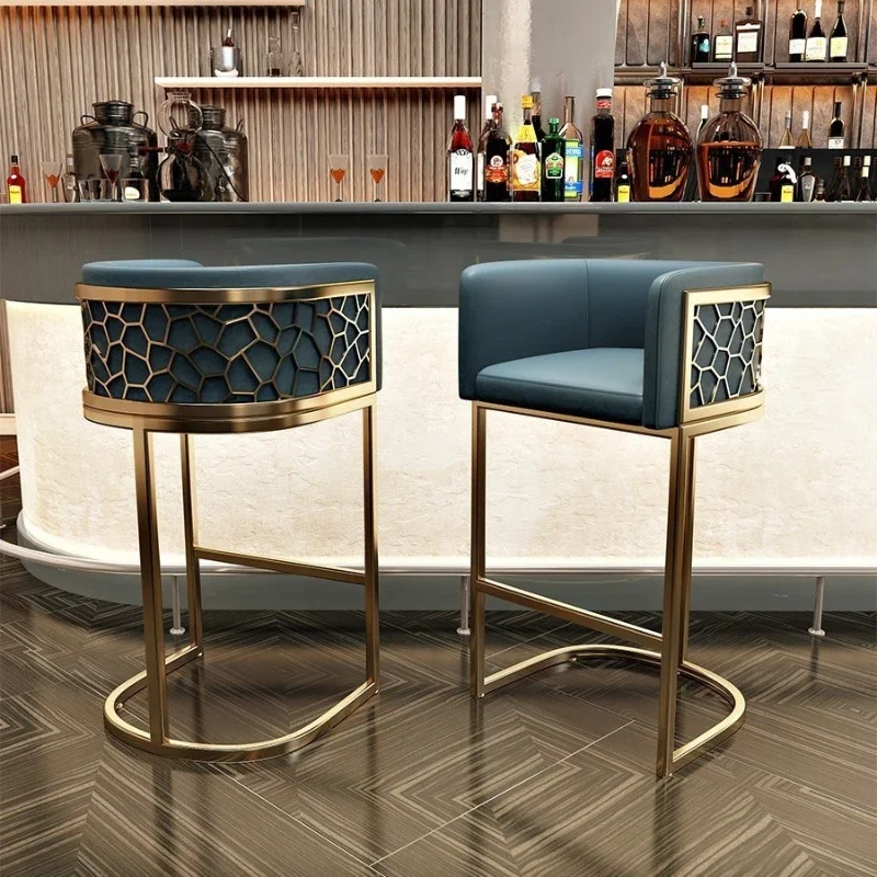 Cadeira de bar com encosto nórdico, cadeira de bar de jantar em ilha de casa, clube de luxo de luxo, recepção de recepção, recepção, cadeira de bar