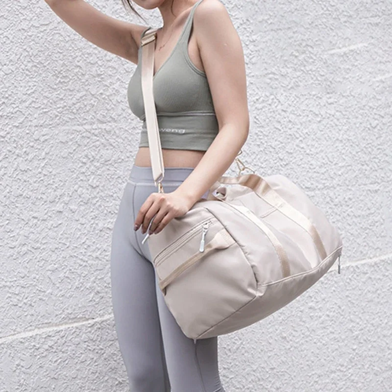 Saco De Viagem Leve Com Compartimento De Sapato Para Mulheres, Bolsas De Yoga Duráveis, Grandes, Saco De Ginásio, Feminino