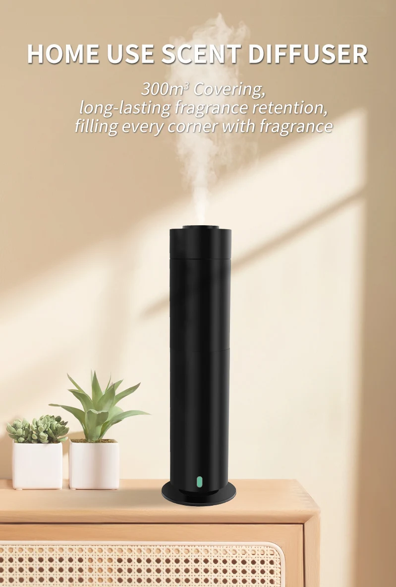 120ml Remote-Controlled Modern Metal Tower Aroma Diffuser Machine Stylish Scent Diffuser with Remote Control