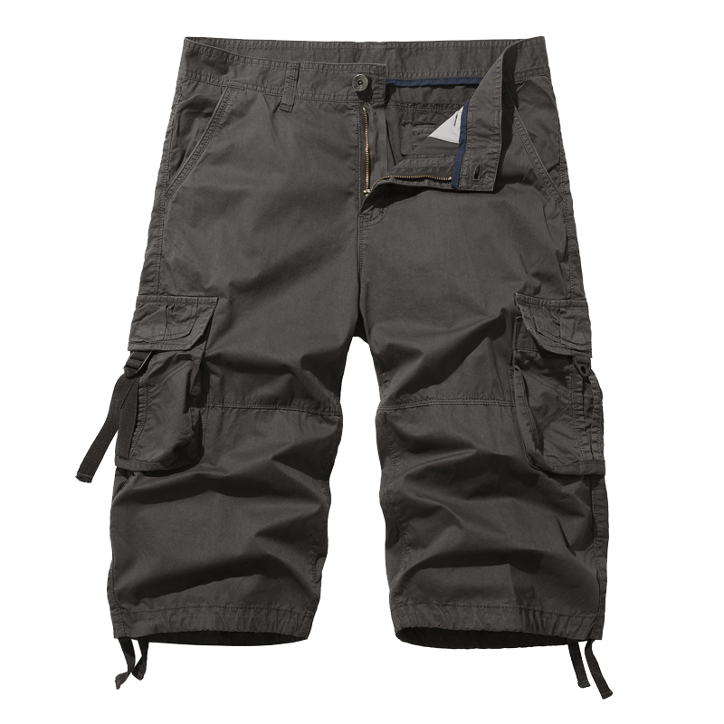 New Style Baumwolle unter Knie länge lange Shorts Herren taktische Capri hose Multi Pocket Sommer Twill Arbeit Cargo hose Mann