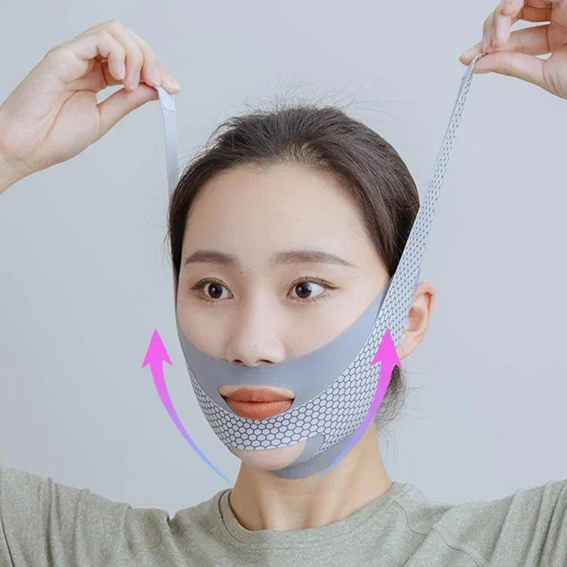ยกกระชับใบหน้าด้วย Sleep Face V Shaper ผ้าพันหน้ากระชับสัดส่วน ช่วยผ่อนคลาย ยกกระชับ ลดเหนียง ลดไขมันหน้า ผ้าพันหน้ากระชับสัดส่วน นวดหน้า