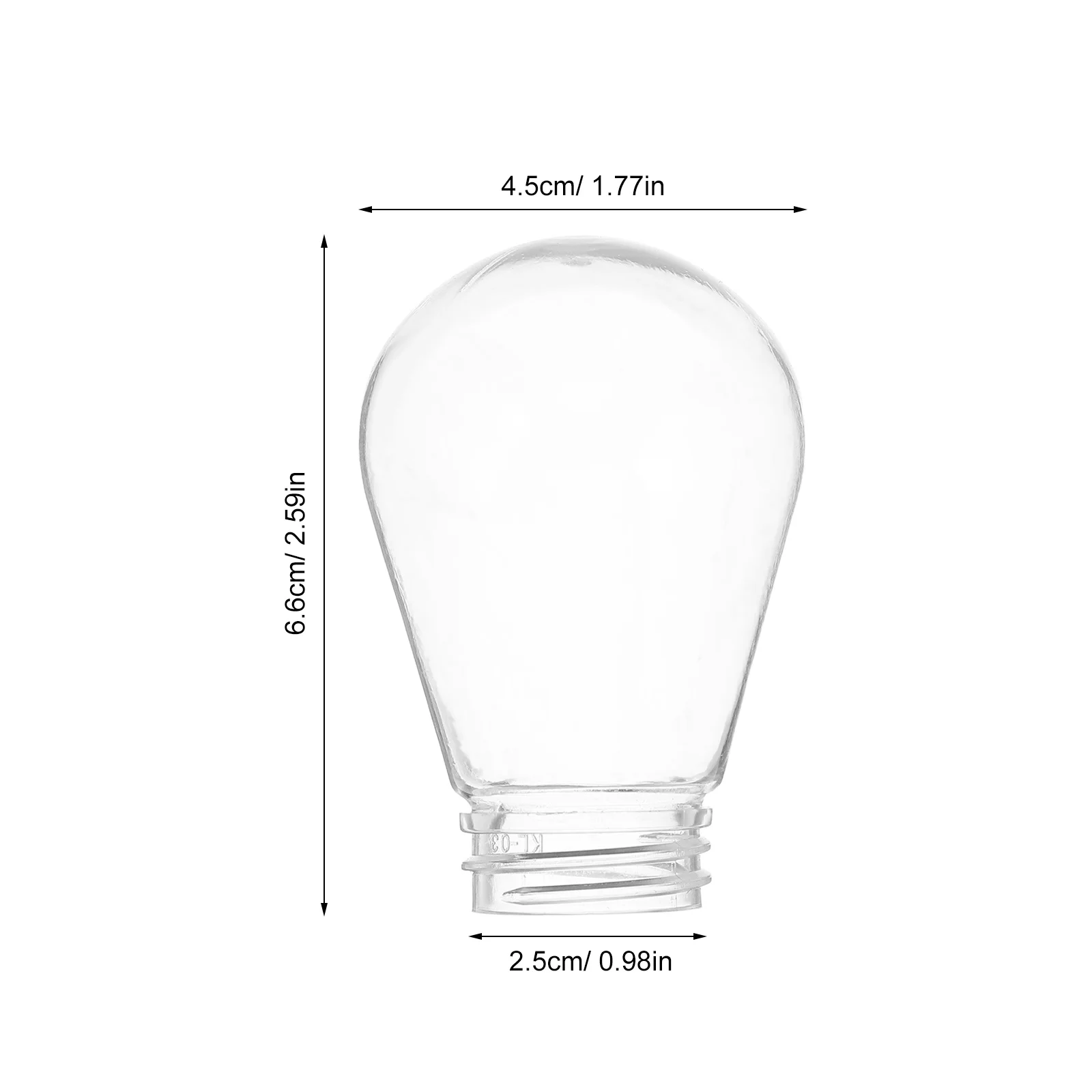 30 peças tampas de lâmpada transparentes e27 conchas de lâmpada de plástico substituição transparente para luzes de corda difusor resistente ao calor jardim doméstico