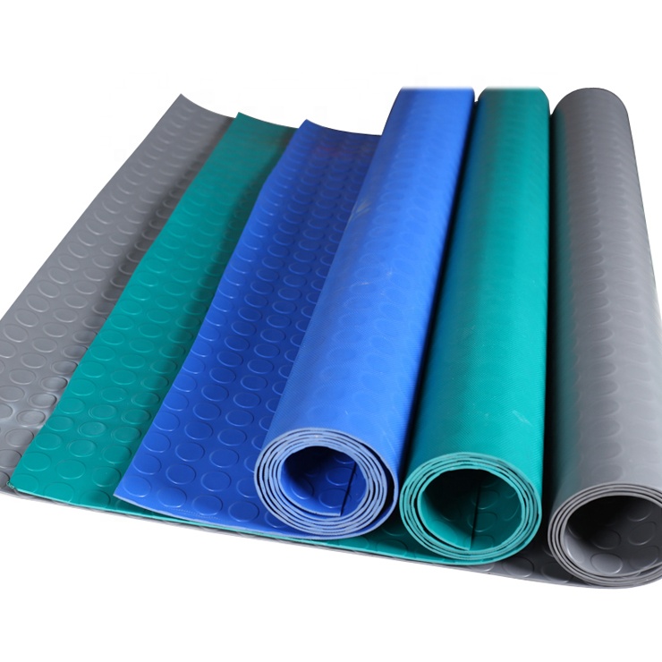 PVCプラスチックフロアロール,滑り止め,抗疲労,工業用コイン,卸売