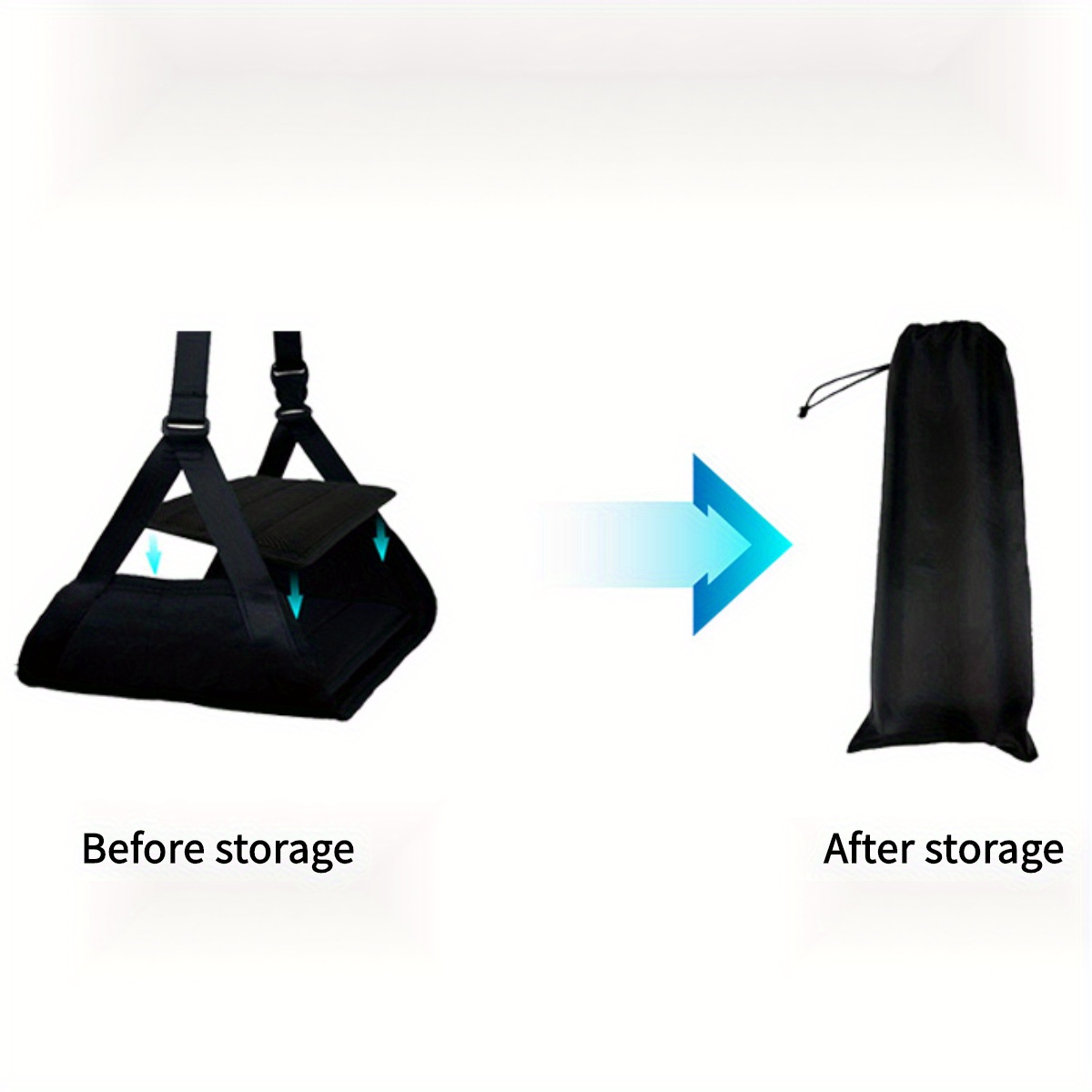 Hamak podróżny 1PC może być używany do przechowywania podnóżków biurowych, podnóżków do siedzeń kolejowych i hamaków samolotowych.