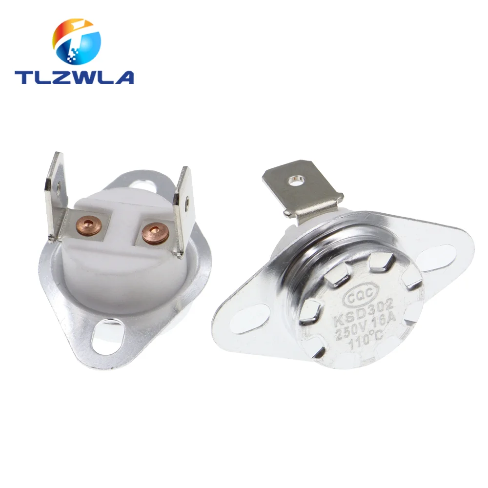 KSD302 16A 250V 40-180 Độ Gốm KSD301 Thường Đóng Nhiệt Độ Công Tắc Bình Giữ Nhiệt 45 55 60 65 70 75 80 85