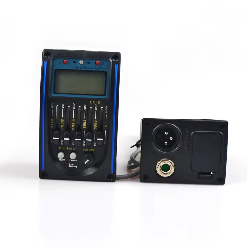 Miwayer 4/5 Band Gitaar Pickup EQ Equalizer Piezo Pickup met LCD Display Tuning Functie Gitaar Voorversterker Pickup