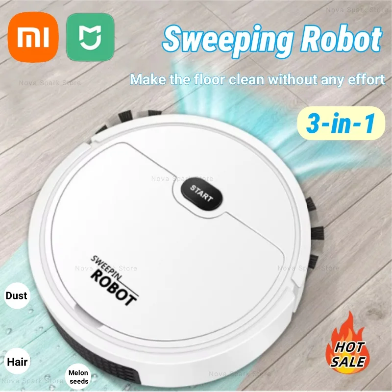 Xiaomi Automatic Sweeping Robot Cleaner 3-in-1 Smart Wireless Sweeping Clean Robot Strong Suction Intelligent Sweeper For Home