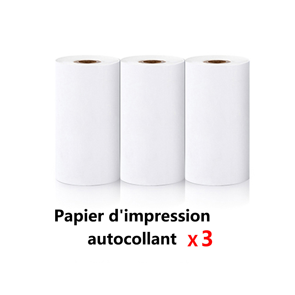 Mini imprimante papier thermique étiquette autocollant adhésif coloré papier auto-adhésif pour sans fil Bluetooth Photo imprimante sans encre 57mm