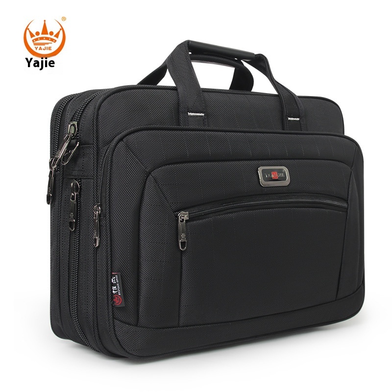 Business men's briefcase canvas waterproof large capacity 15.6 inch laptop bag work bag business bags official office bag